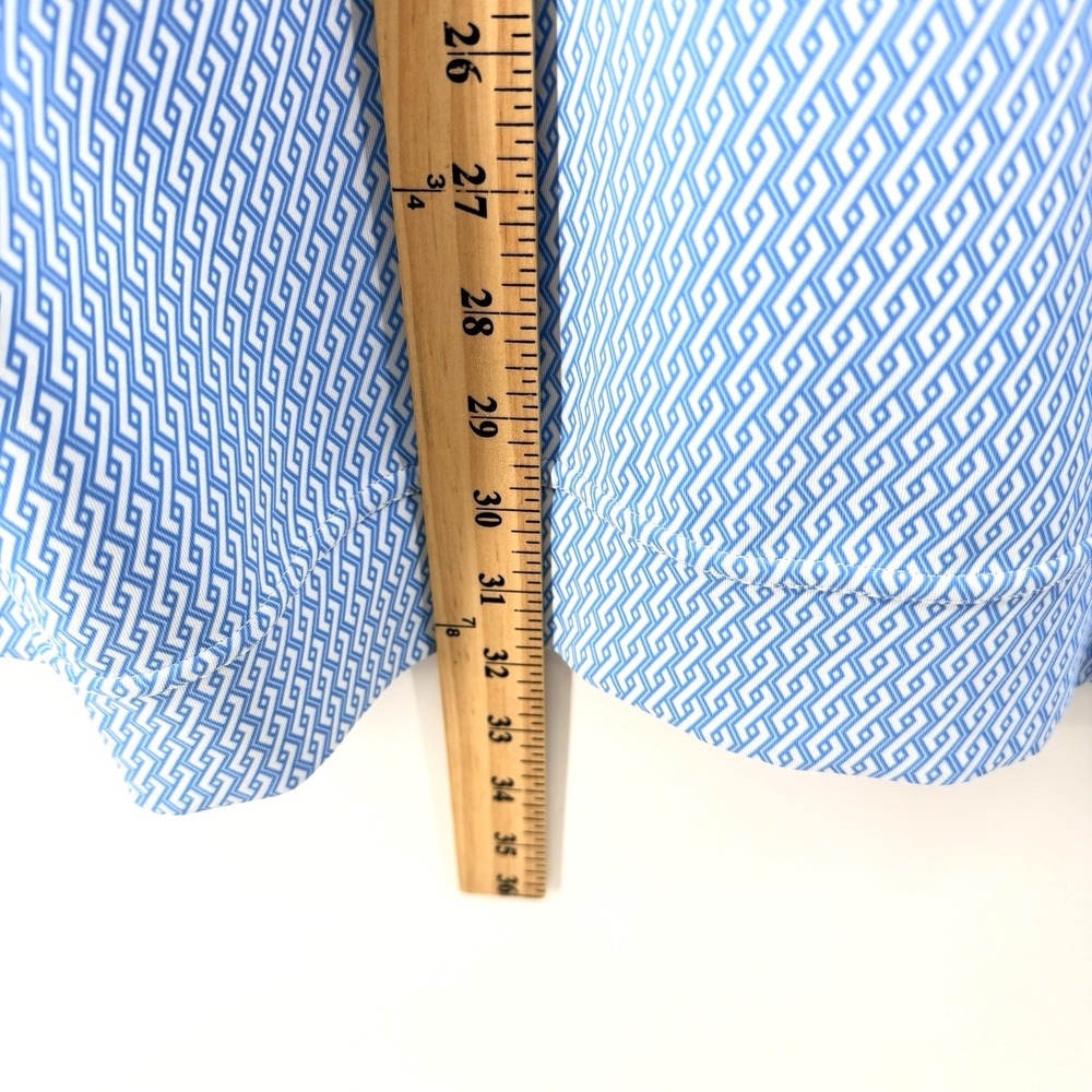 USA Palm Mens XXL 1/4 Zip Golf Pullover Light Blue Geometric Performance - Picture 10 of 12